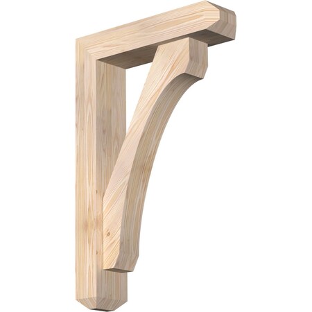 Ekena Millwork Legacy Craftsman Smooth Bracket w/ Offset Brace, Douglas Fir, 5 1/2"W x 22"D x 34"H BKT0604X22X34LEC04SDF